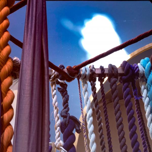 Molimoli meets the cage, fabrics and metal, Paris 2017